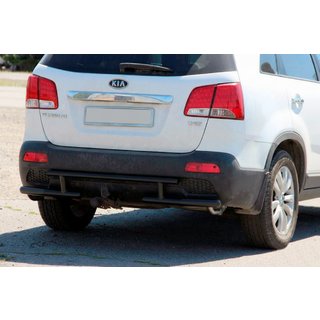 Barra Posteriore AK002-2 Nera (Acciaio Inox) Kia Sorento II XM 2009-2014 foto 1
