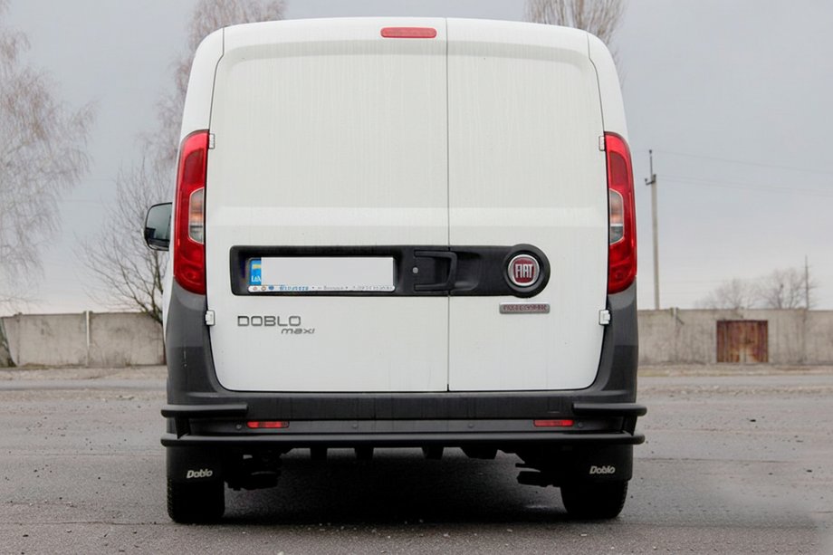 Opel Combo 2012-2018 Roll Bar Posteriore AK005/2-Doppio Black (Acciaio Inox) Image