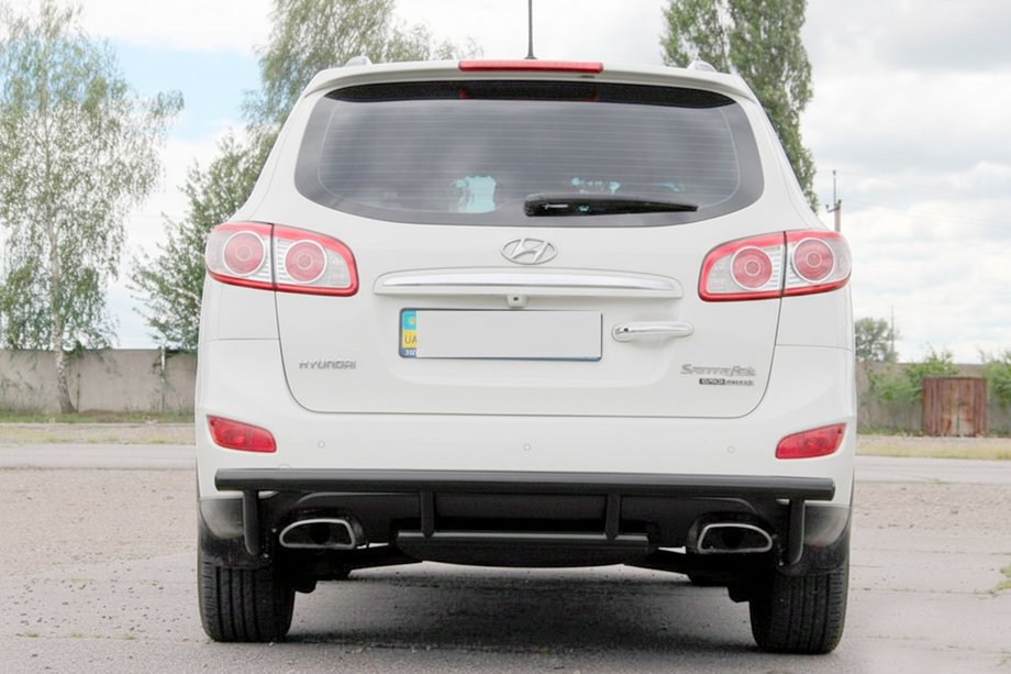 Hyundai Santa Fe 2 2006-2012 Barra Posteriore AK002-2 Nera (Acciaio Inox) Foto 6
