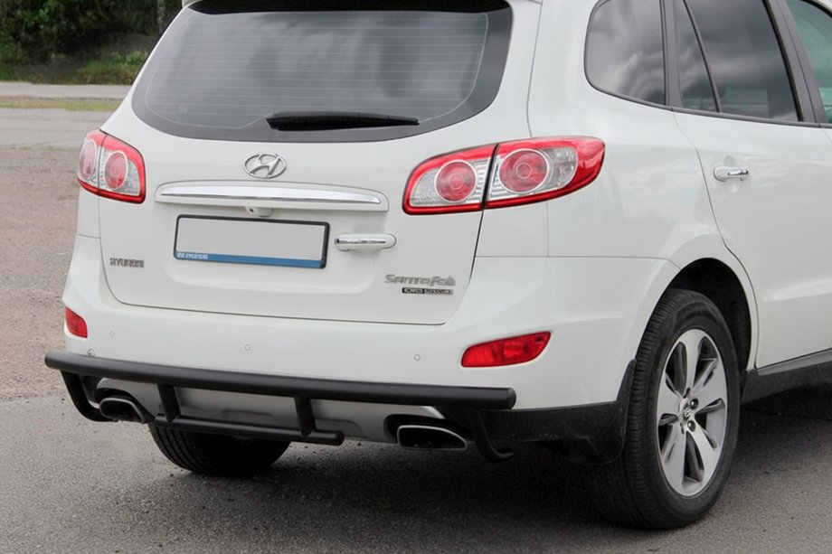Hyundai Santa Fe 2 2006-2012 Barra Posteriore AK002-2 Nera (Acciaio Inox) Foto 2