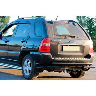 Barra Posteriore AK007 Nera (Acciaio Inox) Kia Sportage 2004-2010 foto 1