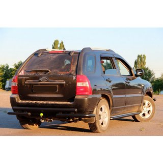 Barra Posteriore AK007 Nera (Acciaio Inox) Kia Sportage 2004-2010 foto 2