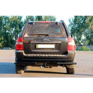 Barra Posteriore AK007 Nera (Acciaio Inox) Kia Sportage 2004-2010 foto 3