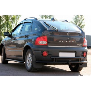 Protezione Posteriore AK005-2 Nero (Acciaio Inox) SsangYong Action 2005-2018 foto 1