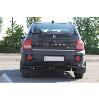 Protezione Posteriore AK005-2 Nero (Acciaio Inox) SsangYong Action 2005-2018 foto 3