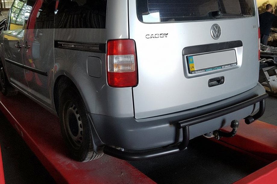 Volkswagen Caddy 2004-2010 Roll Bar Posteriore AK003-3 Nero (2 pz, Acciaio Inox) Foto 2