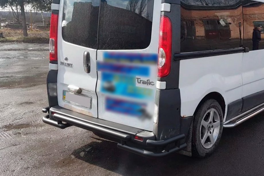 Opel Vivaro 2001–2015 Protezione Posteriore AK-Special Black (Acciaio Inox) Foto 7
