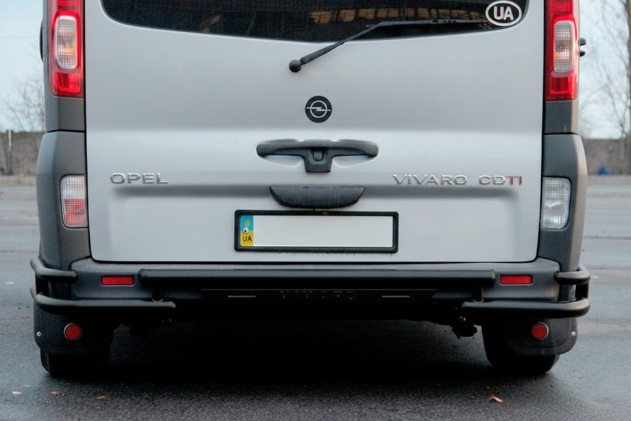 Opel Vivaro 2001–2015 Protezione Posteriore AK-Special Black (Acciaio Inox) Foto 3