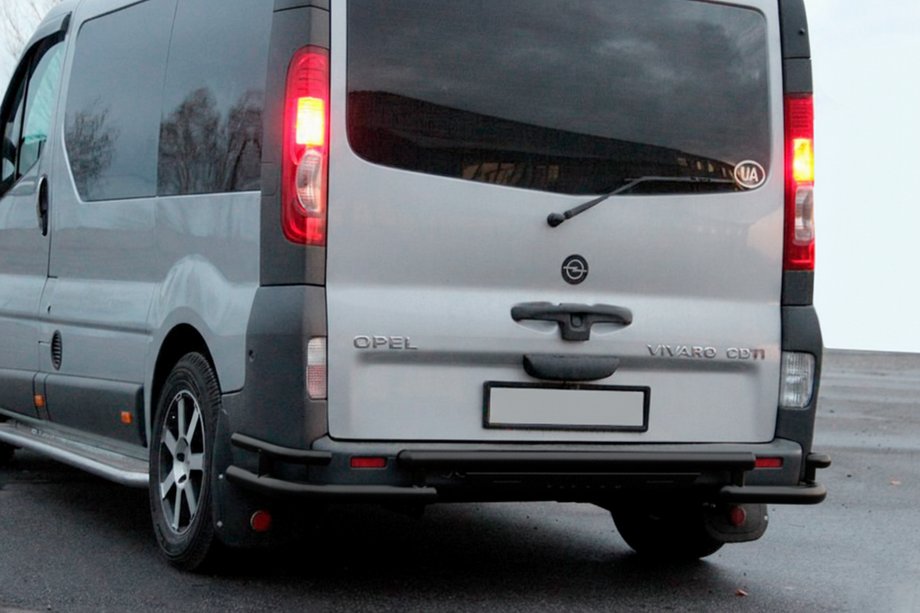 Opel Vivaro 2001–2015 Protezione Posteriore AK-Special Black (Acciaio Inox) Foto 4