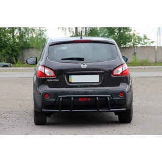 Barra Posteriore AK011 Nera (Acciaio Inox) Nissan Qashqai 2010-2014 foto 1