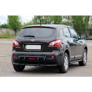 Barra Posteriore AK011 Nera (Acciaio Inox) Nissan Qashqai 2010-2014 foto 2