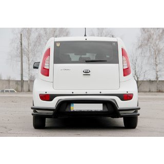 Protezione Posteriore AK007-2 Nero (Acciaio Inox) Kia Soul II 2013-2018 foto 2