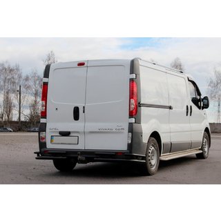 Protezione Posteriore AK003-Plus-2 Nero (Acciaio Inox) Renault Trafic 2001–2015 foto 1