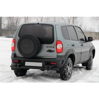 Barra Posteriore AK015 Nera (Acciaio Inox) Chevrolet Niva 1998-2020 foto 1