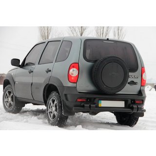 Barra Posteriore AK015 Nera (Acciaio Inox) Chevrolet Niva 1998-2020 foto 3