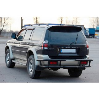 Protezione Posteriore AK-Special Black (Acciaio Inox) Mitsubishi Pajero Sport 1996-2007 foto 2