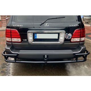 Protezione Posteriore AK009-15 Nero (Acciaio Inox) Lexus LX470 1998-2007 foto 3