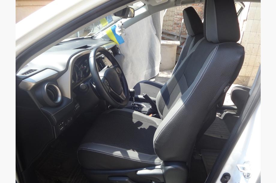 Toyota Rav 4 2013-2018 Coprisedi Auto (Similpelle↗Tessuto, Premium) Foto 13