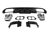 Mercedes E-class W213 2016-2023 Diffusore posteriore con terminali di scarico E53-Design Silver (per Base) foto 4