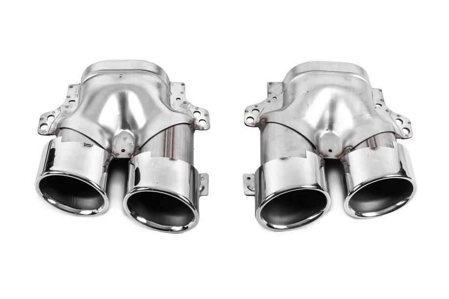 Mercedes E-class W213 2016-2023 Diffusore posteriore con terminali di scarico E53-Design Silver (per Base) Foto 8
