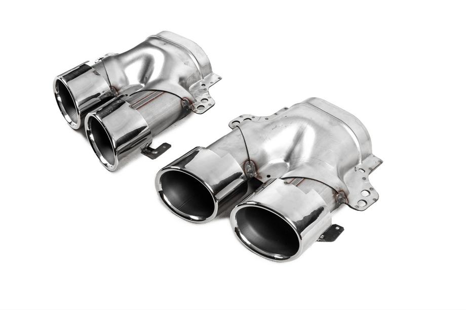 Mercedes E-class W213 2016-2023 Diffusore posteriore con terminali di scarico E53-Design Silver (per Base) Foto 9
