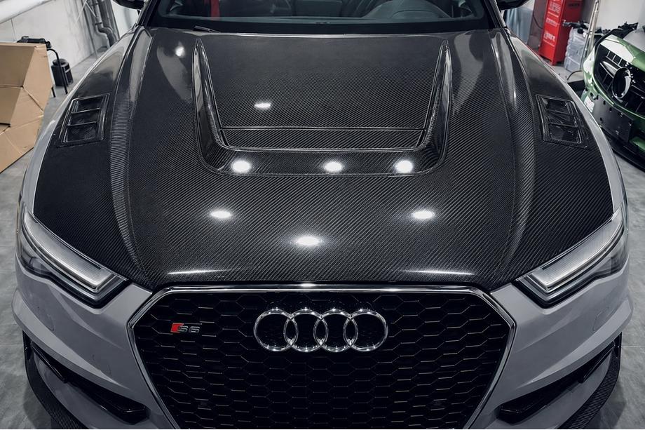 Audi A6 C7 2011-2017 Cofano (2014-2017, Fibra di Carbonio) Image