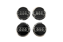 Audi Coprimozzo 60/58 mm (Nero con cromatura, set da 4) foto 1