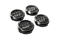 Audi Coprimozzo 60/58 mm (Nero con cromatura, set da 4) foto 3