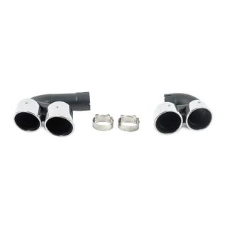 Terminali di scarico V1 Silver stile X6M F96 BMW X6 G06 2019–2027 foto 1