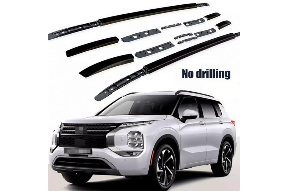 Mitsubishi Outlander 2021- Barre longitudinali tetto integrate OEM (2 pz) Nero Foto 13