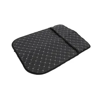 Organizer schienale sedile in velluto (1 pz, nero con cucitura grigia) foto 3