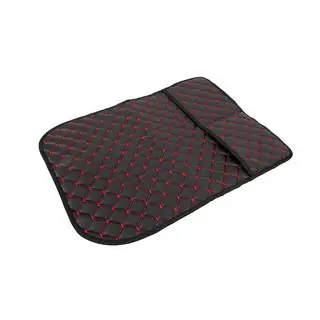 Organizer per schienale sedile in velluto (1 pz, Nero con cucitura rossa) foto 3