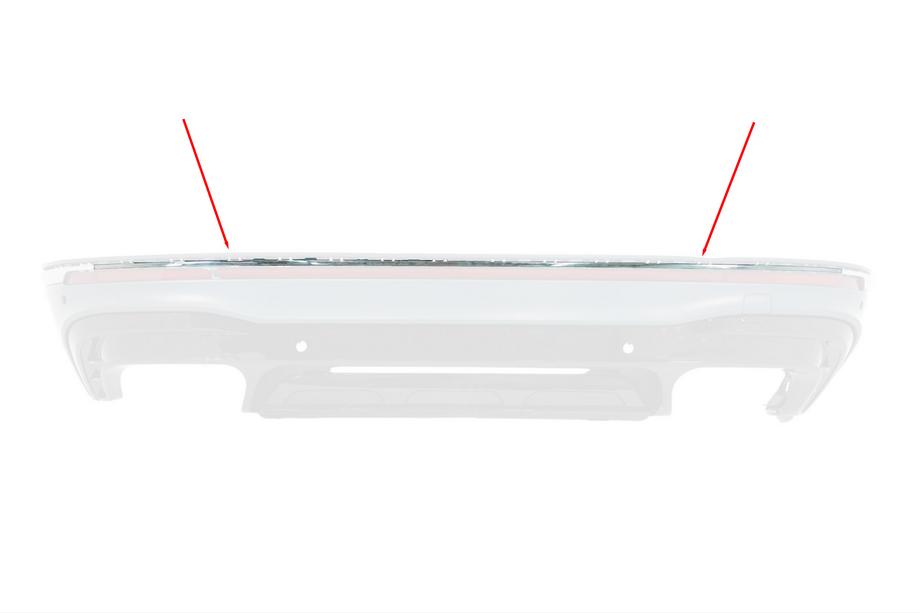 Volkswagen Tiguan 2016-2023 Inserto cromato per paraurti posteriore (centrale, per R 2021-2023) Image