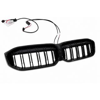 Griglie a doppio rene M-Look LED (2022+, nero lucido) BMW 3 Series G20/G21 2018- foto 4