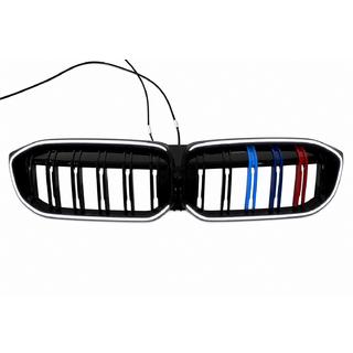 Griglie a doppio rene M-Color LED (2022+, nero lucido) BMW 3 Series G20/G21 2018- foto 2