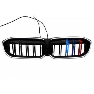 Griglie a doppio rene M-Color LED (2022+, nero lucido) foto 2