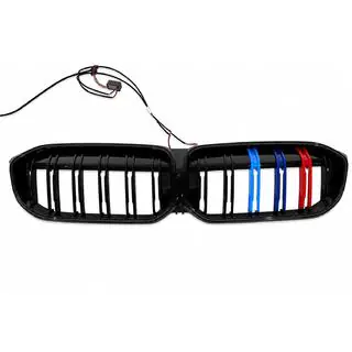 Griglie a doppio rene M-Color LED (2022+, nero lucido) foto 3