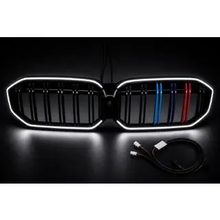 Griglie a doppio rene M-Color LED (2022+, nero lucido) foto 4