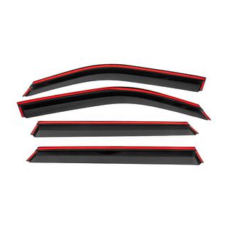 Deflettori aria finestrini con modanatura nera Niken Luxury (4 pz) foto 4