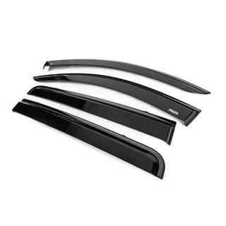 Deflettori aria finestrini con modanatura nera Niken Luxury (4 pz) Mitsubishi L200 2015-2024 foto 2