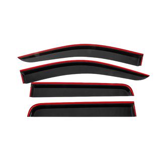 Deflettori aria finestrini con modanatura nera Niken Luxury (4 pz) foto 4