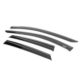 Deflettori aria finestrini con modanatura nera Niken Luxury (4 pz) Seat Leon 2013-2020 foto 2
