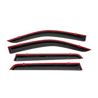 Deflettori aria finestrini con modanatura nera Niken Luxury (4 pz) foto 4