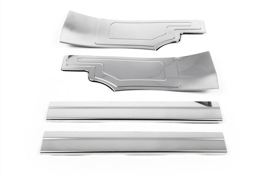 Ford Connect 2014-2021 Battitacco interni in acciaio inox OmsaLine (4 pz) Foto 2