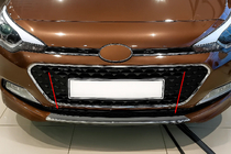 Hyundai I-20 2014-2020 Cornice griglia paraurti 2014-2018 (acciaio inox) foto 1