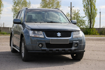 Suzuki Grand Vitara 2005-2017 Bull bar anteriore ST015 Black (acciaio inox) foto 2
