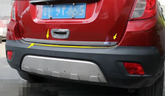 Opel Mokka 2012-2021 Modanatura bagagliaio acciaio inox foto 2
