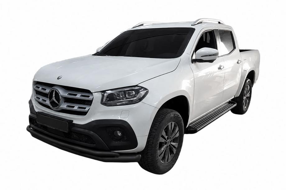 Mercedes X class 2017-2020 Bull bar anteriore ST017 Black (acciaio inox, 60 mm) Image