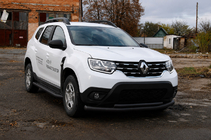 Renault Duster 2018-2024 Bull bar anteriore F3-10 Black (acciaio inox) foto 3