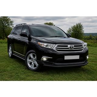 Barra di protezione anteriore ST008 Black (2010-2013, acciaio inox) Toyota Highlander 2008-2013 foto 3